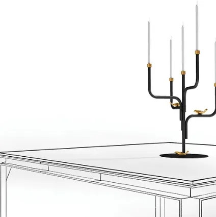 Candelabro Bird Watch Candle di Minotti Italia