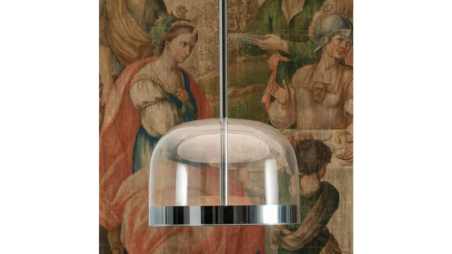 Lampada Equatore grande in vetro di Fontana Arte