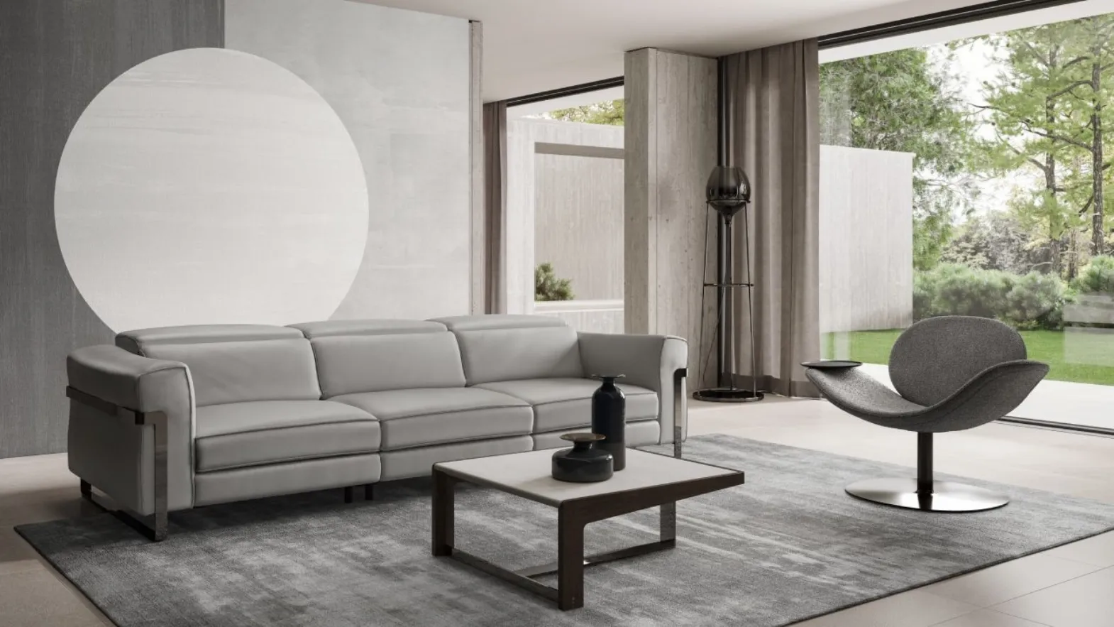 Poltroncina di design in tessuto Dove di Natuzzi