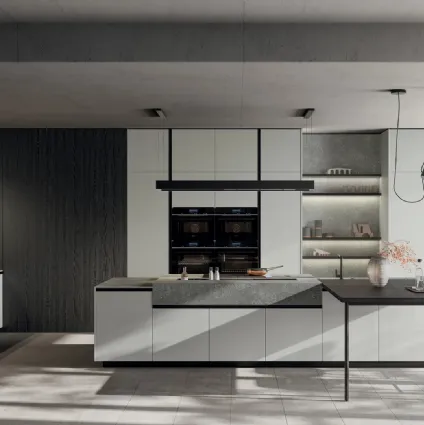 Cucina Moderna con isola Glass 2|0 03 di Arredo3